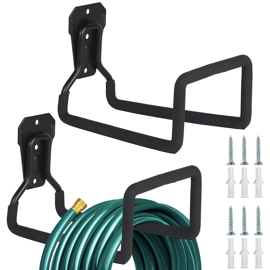 Serplex 2Pcs Garden Hose Hook Screw Fixed Garden Hose Holder Hook Heavy Duty Steel Wall Hose Management Hook 110lbs Loading Capacity Garden Hose Reel Hose Stand for Max 150ft Hose Serplex 2Pcs Garden Hose Hook Screw Fixed Garden Hose Holder Hook Heavy Duty Steel Wall Hose Management Hook 110lbs Loading Capacity Garden Hose Reel Hose Stand for Max 150ft Hose